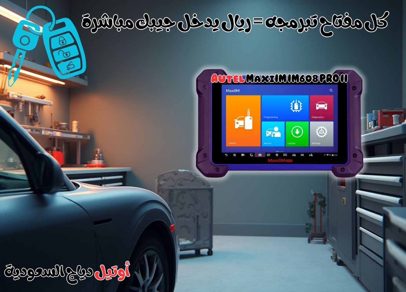 أداة برمجة مفاتيح السيارات Autel MaxiIM IM608 PRO II مع دعم كامل لجميع موديلات أداة برمجة مفاتيح السيارات Autel MaxiIM IM608 PRO II